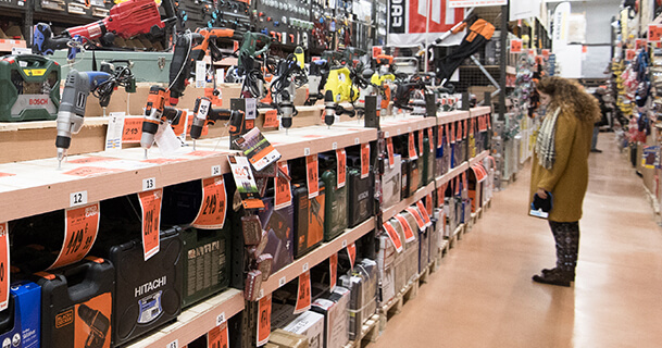 Rayon d'un magasin Brico Cash