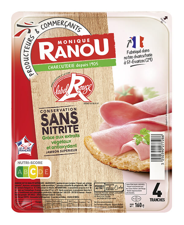 Jambon label rouge Monique Ranou sans nitrite