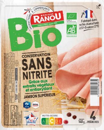 Jambon Bio sans nitrite Monique Ranou